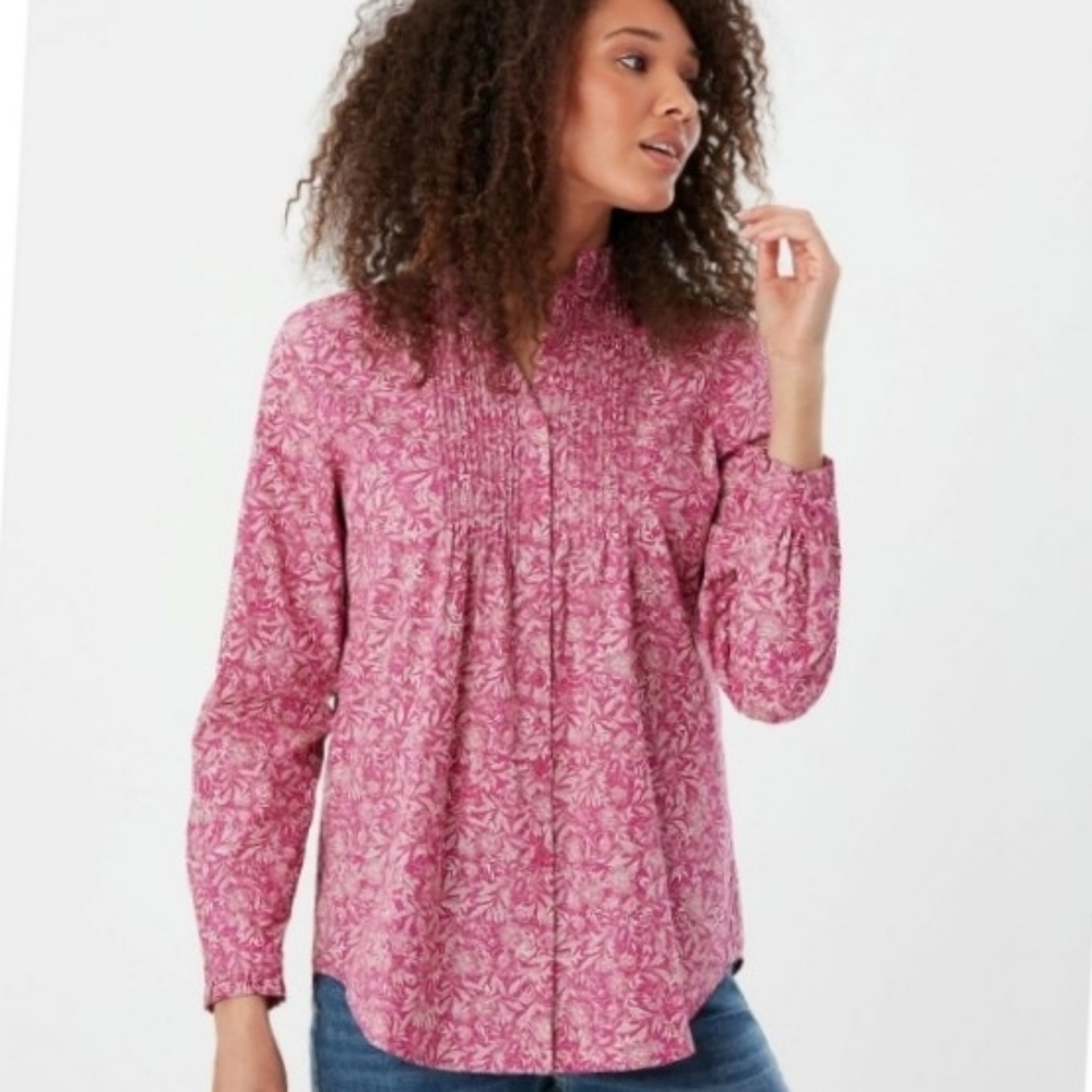 JOULES "Penelope" Pintuck Floral Blouse - Picture 2 of 7